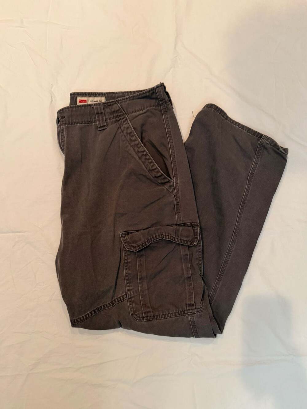 Wrangler Relaxed Fit Cargo Pants Grey
